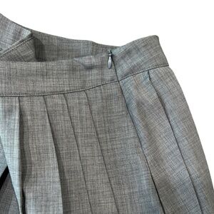 ZOKI Vintage Gray Pleated Mini Skirt